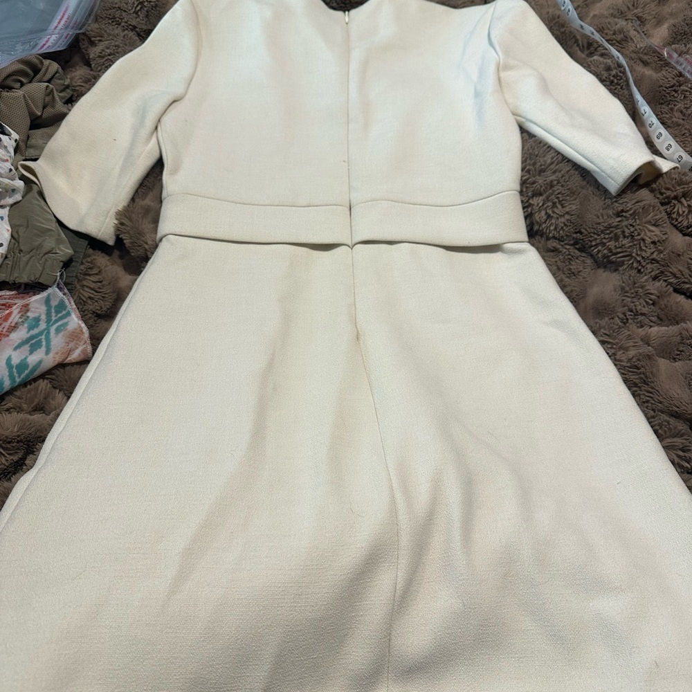 Zara Cream Textured Dress - Picture 11 of 11